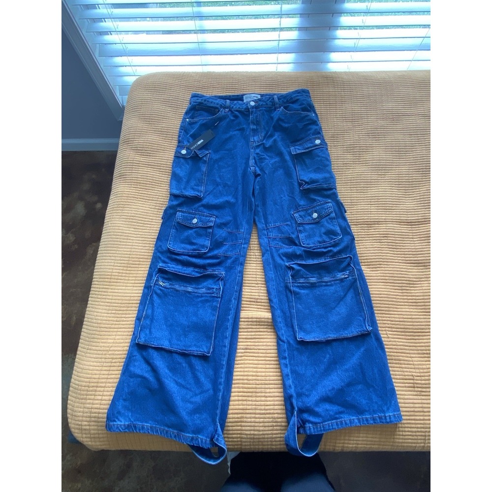 Fashion Nova Billie Low Slung‎ Cargo Jeans Size 15 BNWT